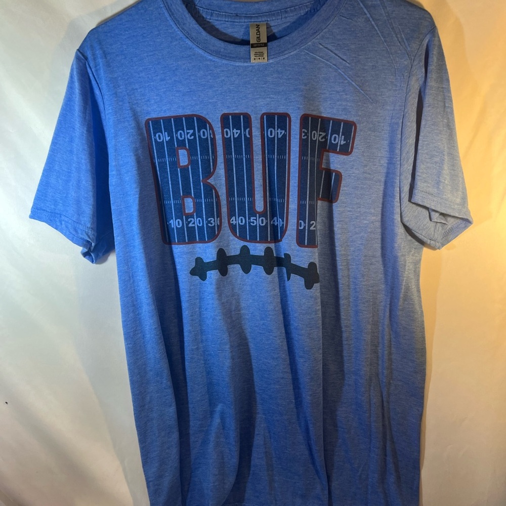 Gildan Light Blue Football Graphic Tee